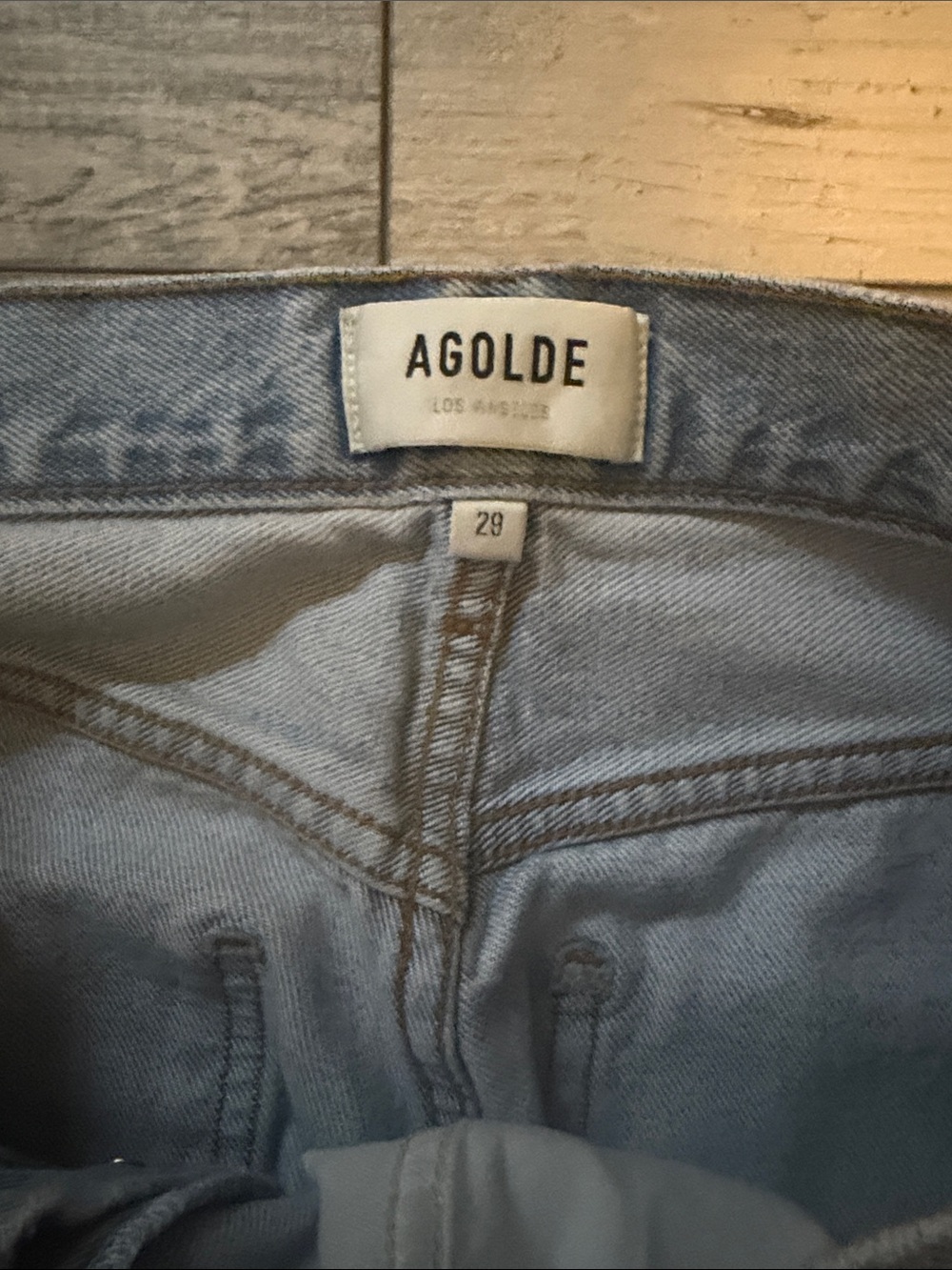 Agolde 90’s Mid Rise Loose Fit Jeans Size 29 Light/mid Wash - Picture 7 of 12
